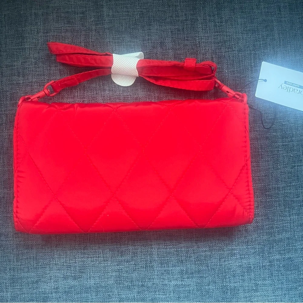 NWT Vera Bradley Quilted Goji Berry Red Wallet Crossbody.  Ultralight fabric.